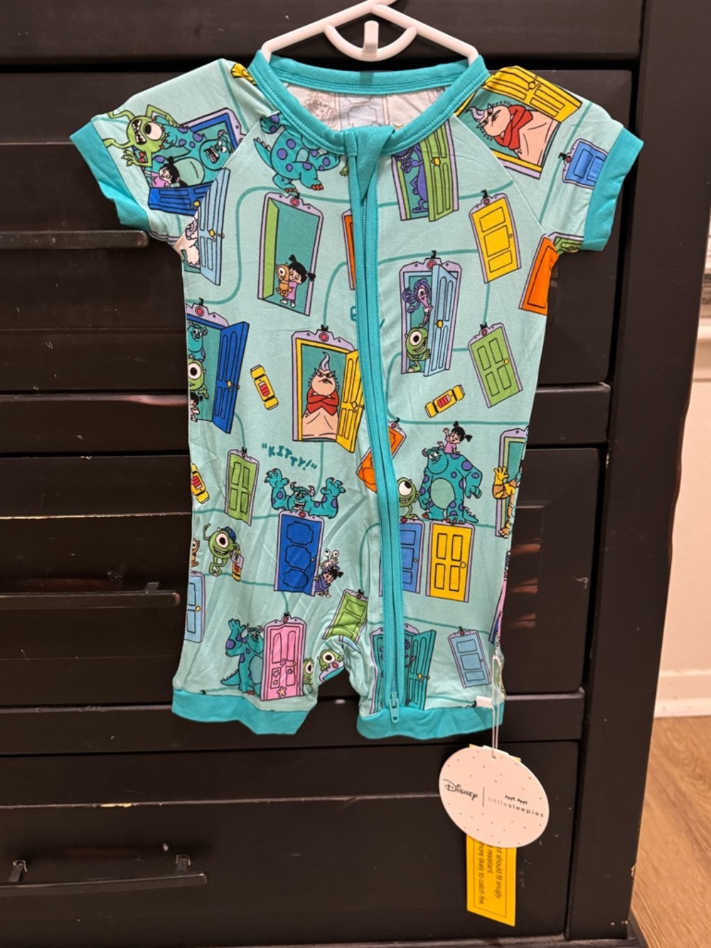 Little Sleepies NWT Monsters, Inc Shorty Zippy